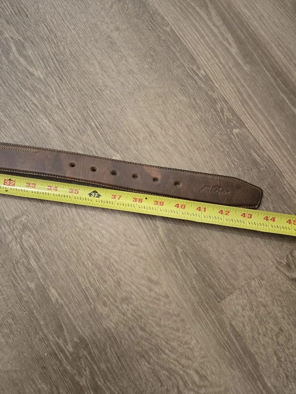 Mens Distressed Brown Leather/Faux Belt Grunge Rustic Size 38 Western y2k style